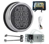 Cerradura electrónica de combinación segura de repuesto de aleación de zinc con 2 llaves de emergencia, cerradura magnética para armarios de hotel y caja fuerte doméstica, juego completo con placa de
