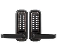 Cerradura electrónica para puerta sin llave, con actualización de código 2.0, código de 4 a 7 dígitos, teclado combinado de botones en ambos lados con manija, cierre automático, apta para uso interior