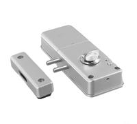 Cerradura electrónica para puertas de madera para un diseño invisible inteligente y para compatibilidad con la aplicación Tuya para hogares modernos (para Tuya Lock plateado)