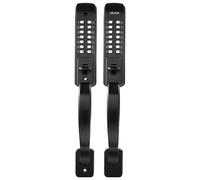 Cerradura electrónica para puertas sin llave, con actualización de código 2.0, código de 4 a 7 dígitos, teclado combinado de botones en ambos lados con manija de apertura, cierre automático, ideal par