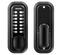 Cerradura electrónica para puertas sin llave, con actualización de código 2.0, combinación mecánica con teclado de 4 a 7 dígitos, de un solo lado, con botón pulsador, con cierre automático, ideal para