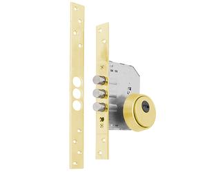 CERRADURA EMB.BULONES TESA R201B566L C/RECTO, DORADA, ESC/CERRADO