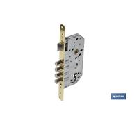 Cerradura embutir 4 b-cuadrad cerradero d85 e50 latón (p/madera)