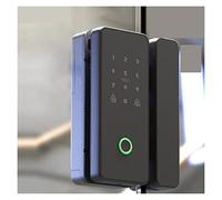 Cerradura inteligente Cerradura de puerta con huella dactilar de cristal Tuya, cerradura de puerta electrónica biométrica inteligente, cerradura Digital sin taladro for oficina(Ttlock with gateway,Typ