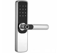 cerradura inteligente, Cerradura inteligente con huella dactilar, aplicación TTlock, Bluetooth, tarjeta IC, llave mecánica, código táctil, entrada sin