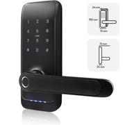 Cerradura inteligente con escáner de huellas dactilares, control a través de una aplicación y manija resistente a la intemperie