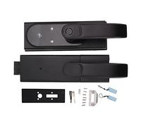 Cerradura inteligente con huella digital con manijas para llaves Cerradura electrónica con contraseña Bluetooth de aleación de aluminio para puertas de 8 a 12 mm, color negro