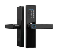 Cerradura inteligente de huella dactilar Tuya: electrónica con teclado y manija.