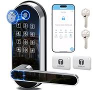 Cerradura inteligente de puerta digital, entrada sin llave, cerradura de huellas dactilares para puerta delantera