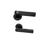 Cerradura inteligente para puerta Tuya WiFi, teclado de huellas dactilares, cerrojo electrónico, antiespía, contraseña, aluminio, negro, 17 x 7 x 6 cm