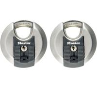 Cerradura para candado de disco, paquete de 2 unidades, Master Lock M40EURT, acero inoxidable, 70 mm