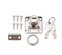 Cerradura para Gabinete de Muebles Modelo 138-32, Aleación de Zinc con Llave, Seguridad Reutilizable, 19mm, Incluye 2 Llaves y Tornillos