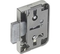 Cerradura para muebles con llave europea, mandril de 25 mm, acero niquelado, incluye llave, chapa y tornillos, color plateado