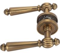 Cerradura para pomo de puerta de bronce, silenciosa, con núcleo de cobre, estilo retro, ideal para dormitorios y salones