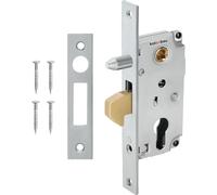 Cerradura para puertas correderas - Cerradura de empotrar F-40 - Perno guía para cerradura de puerta corredera - Cerradura de pestillo - Galvanizada - Resistente a la corrosión - Placa de cierre - Por