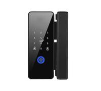 cerradura puerta Cerradura de puerta inteligente oscilante deslizante, cerradura electrónica de puerta de vidrio con huella dactilar, entrada sin llave, Ideal for oficina en casa interior