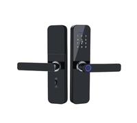 cerradura puerta Cerradura inteligente con huella dactilar y manija, cerradura de puerta con teclado Digital for puerta delantera, cerrojo electrónico for el hogar interior(165 * 22mm)