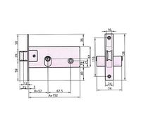Cerradura puerta metal CVL 1981/5 CL 60