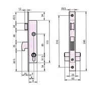 Cerradura puerta metal CVL 1990 20/0