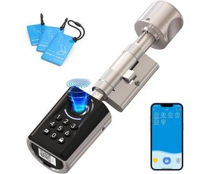 Cerradura ToucA51, con huella dactilar, código de acceso, cerradura de huella dactilar, para puertas de entrada, con aplicación de tarjeta RFID, teclado numérico electrónico, cerradura, cilindro de ci