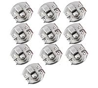 Cerraduras Antiguas 10 Uds. Candado decorativo for joyero de madera con cerradura antigua, pestillo cerrojo Metal 20x20mm tornillo, herrajes for muebles Vintage(Silver)