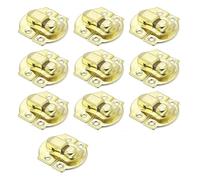 Cerraduras Antiguas 10 Uds. Candado decorativo for joyero de madera con cerradura antigua, pestillo cerrojo Metal 20x20mm tornillo, herrajes for muebles Vintage(Gold)