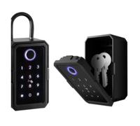 Cerraduras de puerta Smart Key Lock Box - Reconocimiento avanzado de huellas dactilares, control TTLock, llaves manuales, tarjeta de acceso - Resistente a la intemperie, inteligente (versión TTLock)