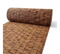 Cerramiento Exterior de Caña Natural para Jardín, Rollo de Cañizo para Ocultación. Paneles de Bambú Resistentes a la Intemperie para Sombra en Terraza y Balcón(Carbonizado,100x470cm)