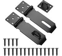Cerrojo de Candado Puerta, 2 Pcs Cerrojo Cierre Puerta 4 Pulgadas (Negro)