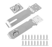 Cerrojo de Candado Puerta, 2 Pcs Cerrojo Cierre Puerta 4 Pulgadas (Plata)