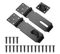 Cerrojo de Candado Puerta, 2 Pcs Cerrojo Cierre Puerta 5 Pulgadas (Negro)
