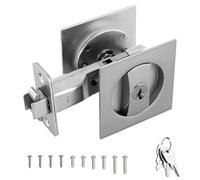 Cerrojo de Puerta Corredera a Empotrar, Cerrojo de Puerta Corredera con Cavidad, con Indicadores de Color y Manija a Ras, para Puertas Interiores/Exteriores