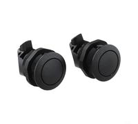 Cerrojo de seguridad vertical para puerta, cerradura de perilla sin llave para caravanas, yates, cajones de muebles, piezas de hardware ABS resistentes al desgaste, paquete de 2 (negro)