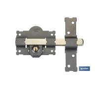 Cerrojo llave/llave pintado gris l/105-70mm igualados