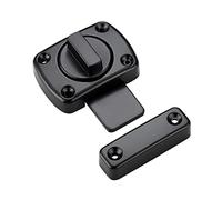cerrojo para puertas, Cerradura de pestillo puerta privacidad, cerradura perno madera, Perno barril engrosado, sólida resistente(Black)