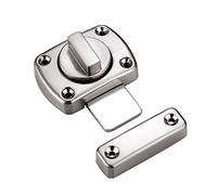 cerrojo para puertas, Cerradura de pestillo puerta privacidad, cerradura perno madera, Perno barril engrosado, sólida resistente(Silver)