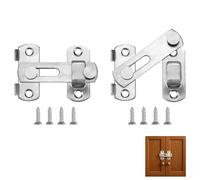 Cerrojo Puerta Corredera de Acero Inoxidable 70 mm, Juego de 2 Pestillos para Puertas y Ventanas, Cierre Puerta Corredera Interior para Baño, Dormitorio, Armario y Caseta