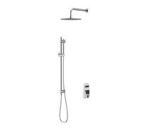 Cersanit Crea - Conjunto de ducha con grifo empotrado, con cuerpo de montaje, diámetro 25 cm, cromo S952-008