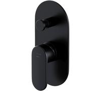 Cersanit Crea grifo de bañera y ducha empotrado negro S951-322