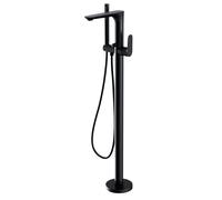 Cersanit Crea grifo de bañera y ducha en suelo negro S951-308