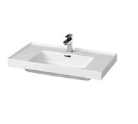 Cersanit Crea - Lavabo 81x46 cm, con rebosadero, orificio para grifo, blanco K114-017