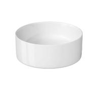 Cersanit Crea - Lavabo sobre encimera, diámetro 38 cm, sin rebosadero, blanco K114-020
