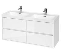 Cersanit Crea - Mueble lavabo 53x119x45 cm, 4 cajones, blanco S931-001