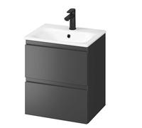 Cersanit Moduo - Armario con lavabo, 57x49x40 cm, 2 cajones, antracita S801-471-DSM