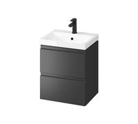 Cersanit Moduo - Armario con lavabo, 57x49x40 cm, 2 cajones, antracita S801-482