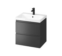 Cersanit Moduo - Armario con lavabo, 57x60x45 cm, 2 cajones, antracita S801-483