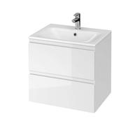 Cersanit Moduo - Armario con lavabo, 57x60x45 cm, 2 cajones, blanco S801-314-DSM