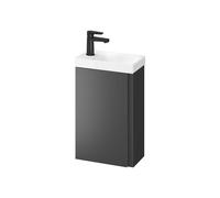 Cersanit Moduo - Armario con lavabo, 59x39x22 cm, 1 puerta, bisagras izq./dcha, antracita S801-467-DSM
