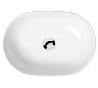 Cersanit Moduo lavabo 50x35.5 cm oval sobre encimera blanco brillante K116-049