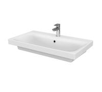 Cersanit Moduo - Lavabo 80x45 cm, con rebosadero, orificio para grifo, blanco K116-013